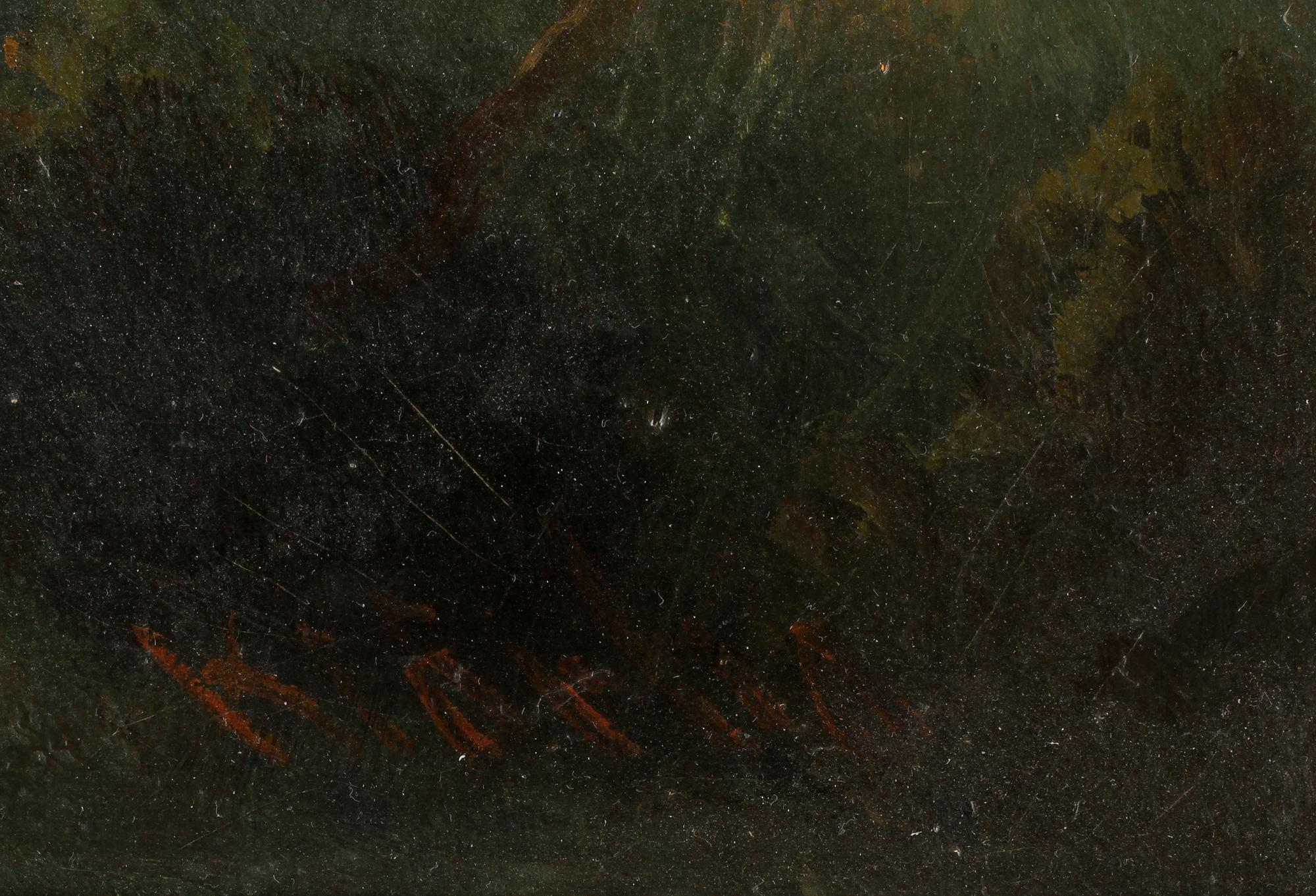 OKÄND KONSTNÄR, olja på duk, otydlig sign.