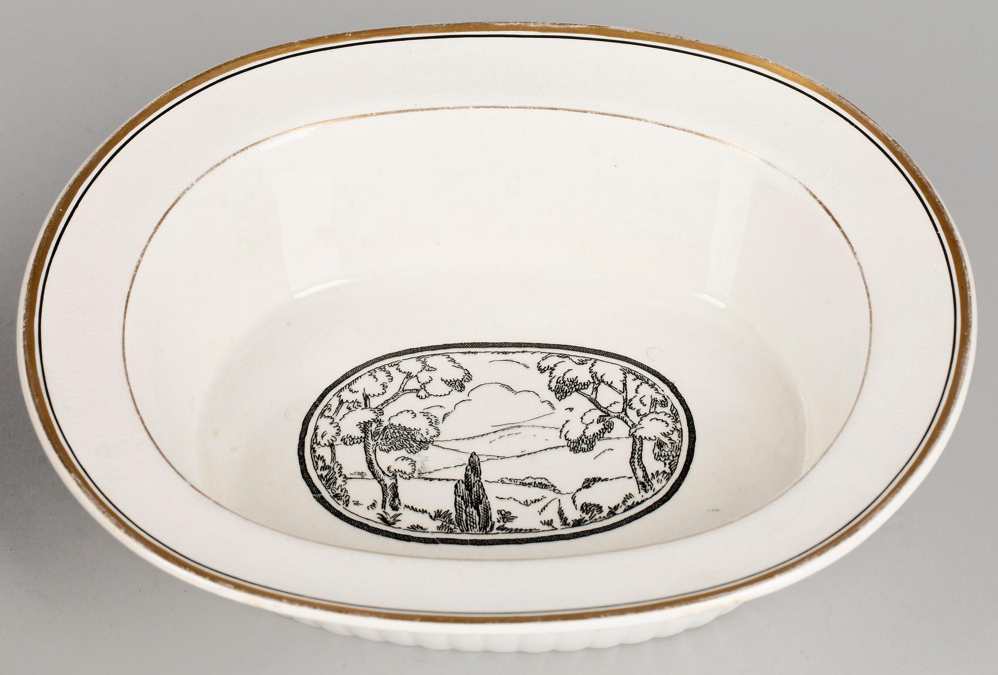 MATSERVIS, 42 delar, porslin, modell "Landskap", Wilhelm Kåge Gustavsberg.