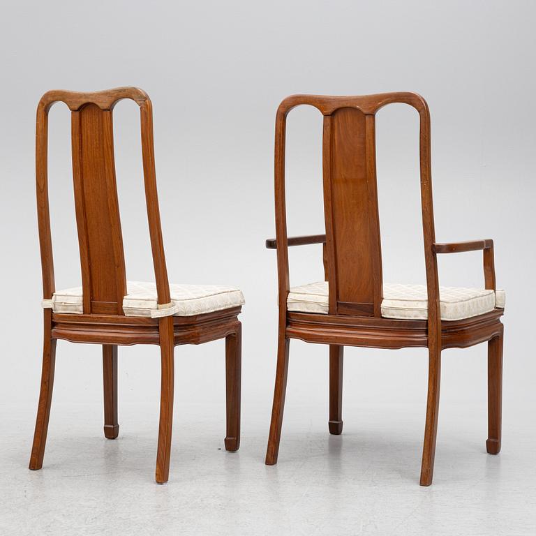 A set of seven chairs, China, late 20th Century.