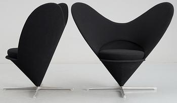 VERNER PANTON, "Heartshaped Cone Chair" ett par, Vitra.