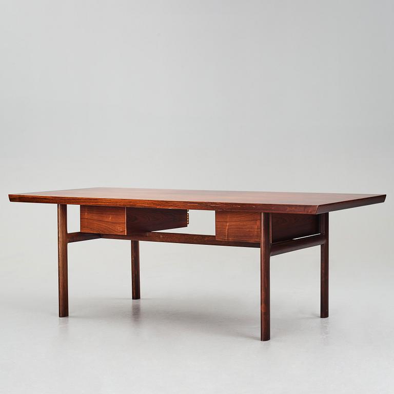 Peter Hvidt & Orla Mølgaard Nielsen, an executive desk, by cabinetmaker Ludvig Pontoppidan, Denmark, 1950-60's.