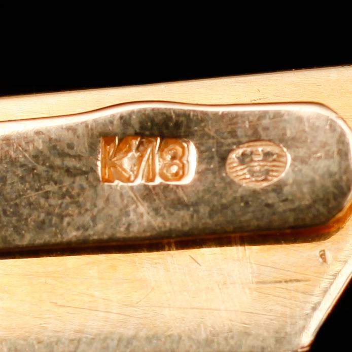 SLIPSNÅL, 18 k guld, svenska stämplar. Vikt 5 g.