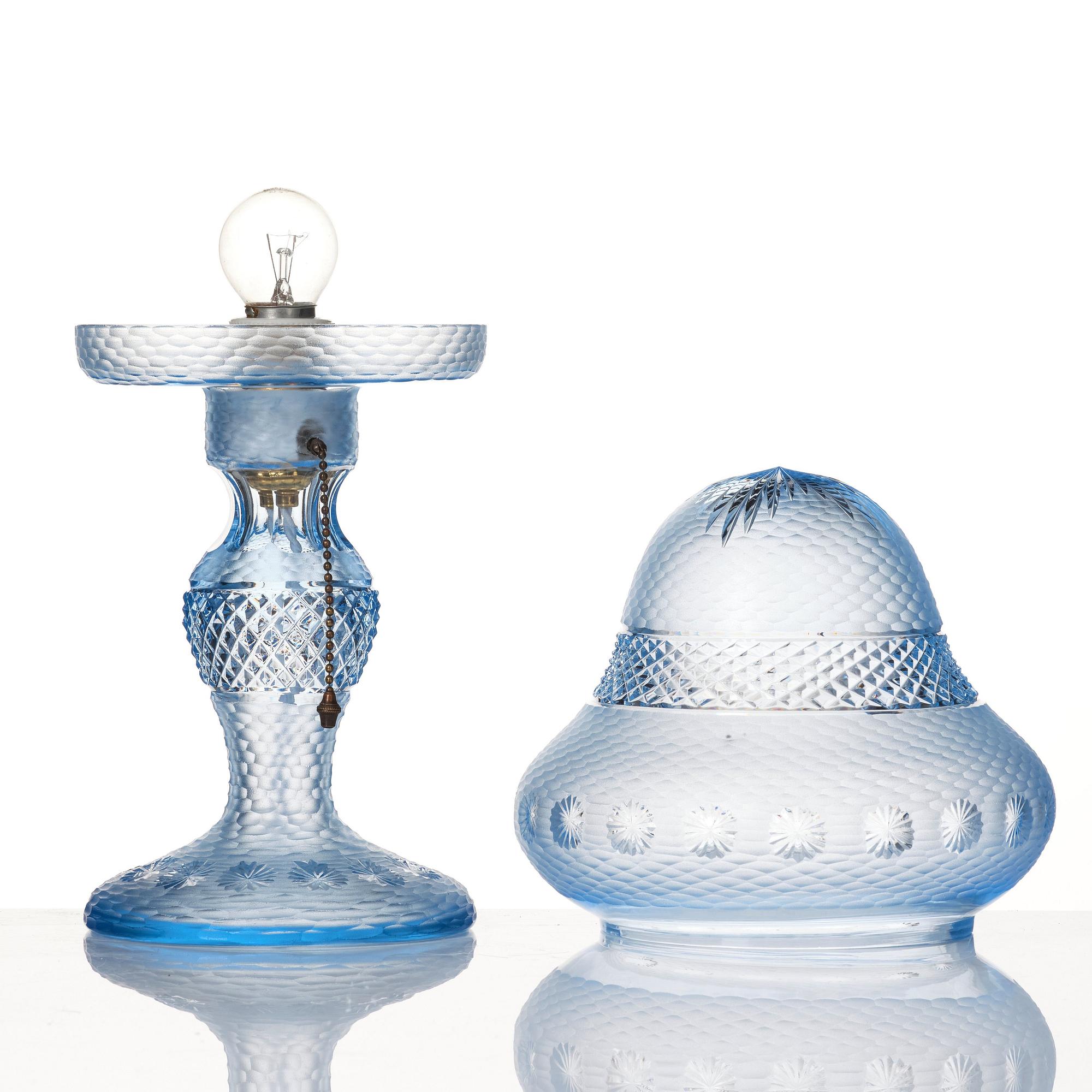 Orrefors, möjligen, bordslampa, 1920-30-tal.