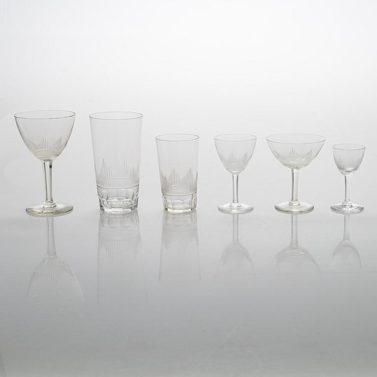 A 1940's  30-piece glassware, 'Marjatta' for Iittala.