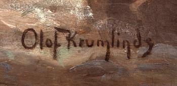 Olof Krumline, oil on canvas signed.