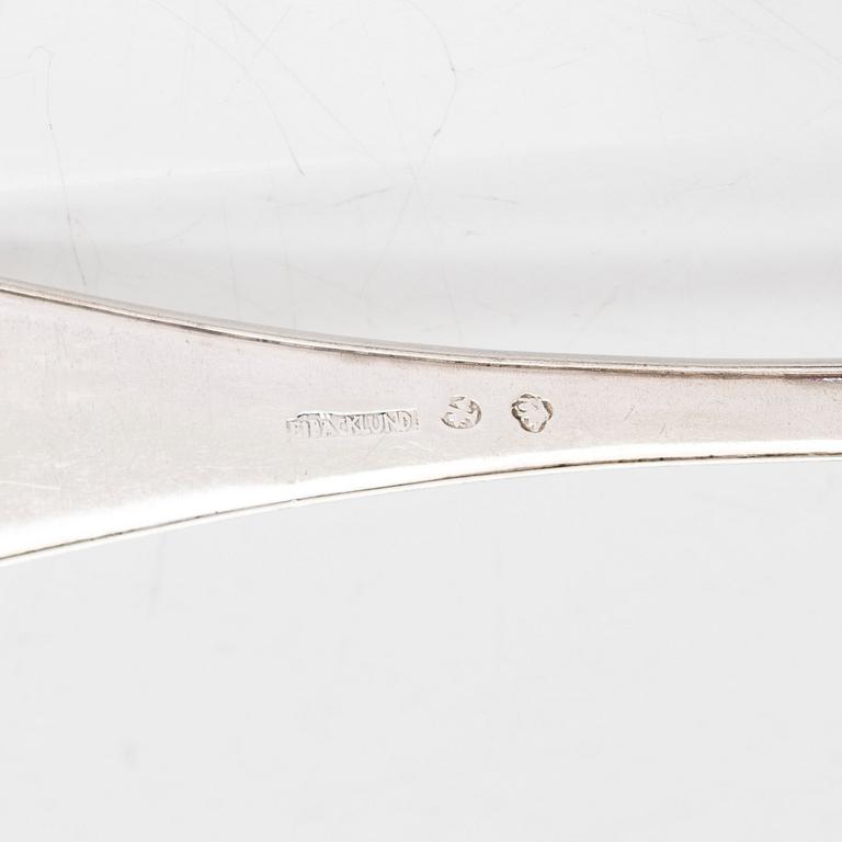 Six early 19th-century silver spoons, and a sprinkle spoon, mainly Tammisaari and Turku, Finland 1803-1820s.