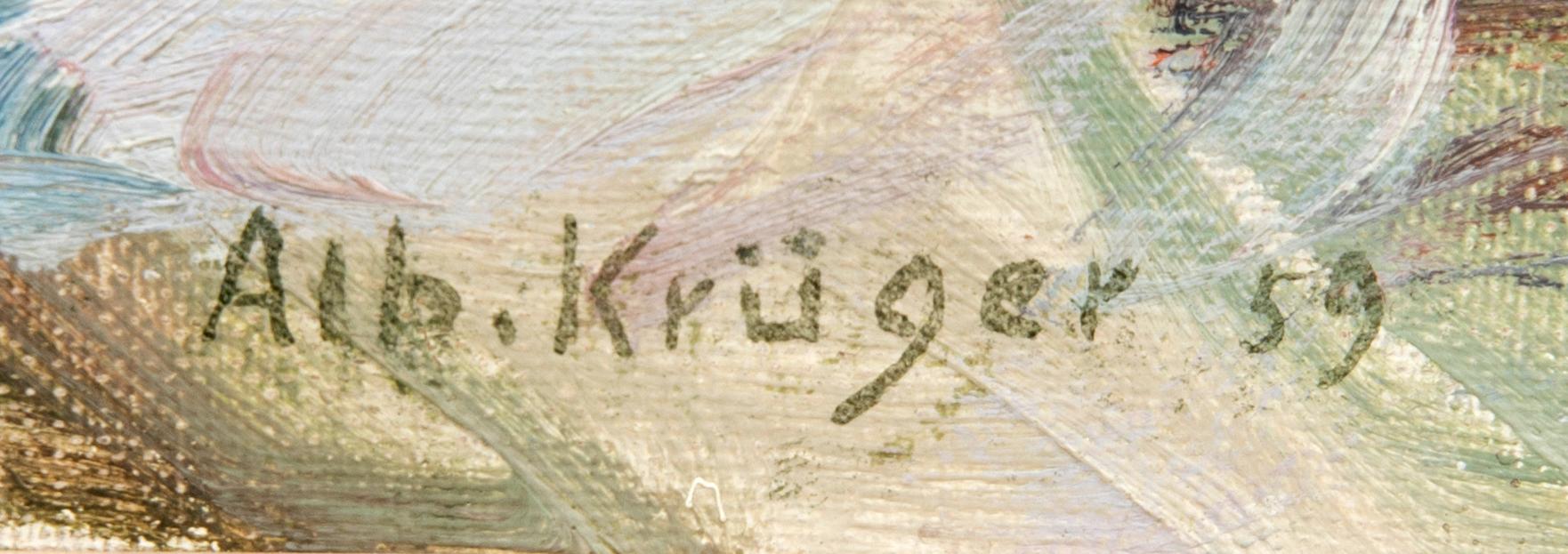 Albert Krüger, olja på duk signerad och daterad 59.
