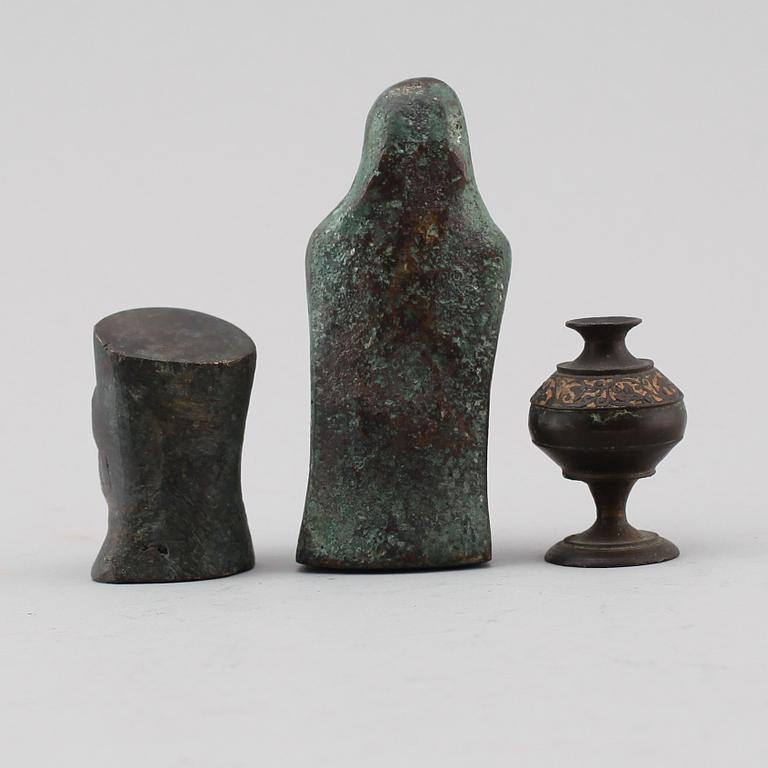 FIGURER, 3 st, brons, romersk typ.