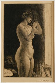 AXEL FRIDELL, etsning, stämpelsignerad.