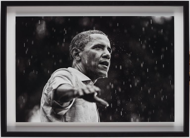 Brooks Kraft, "Obama in Rain", 2012.