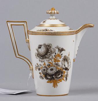 KAFFEKANNA, porslin, Meissen, Marcolinis period 1774-1814.