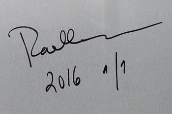 PAOLA SUHONEN, colour print on aluminium, a tergo signed and dated 2016, numbered 1/1.