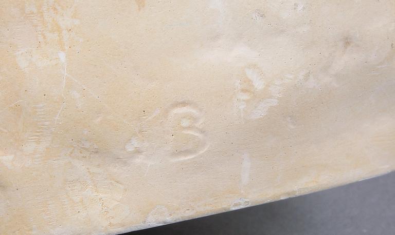 JOHN BAUER, skulptur, gips, monogramsign.