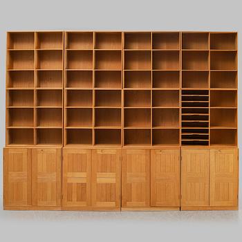 MOGENS KOCH, a 12 piece oak shelf, Rud Rasmussen, Danmark.