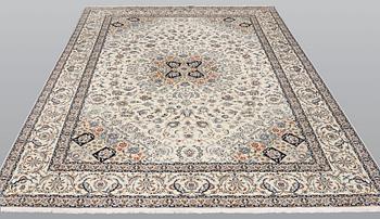 A part silk Nain carpet, so called 4 LAA, c 308 x 216 cm.