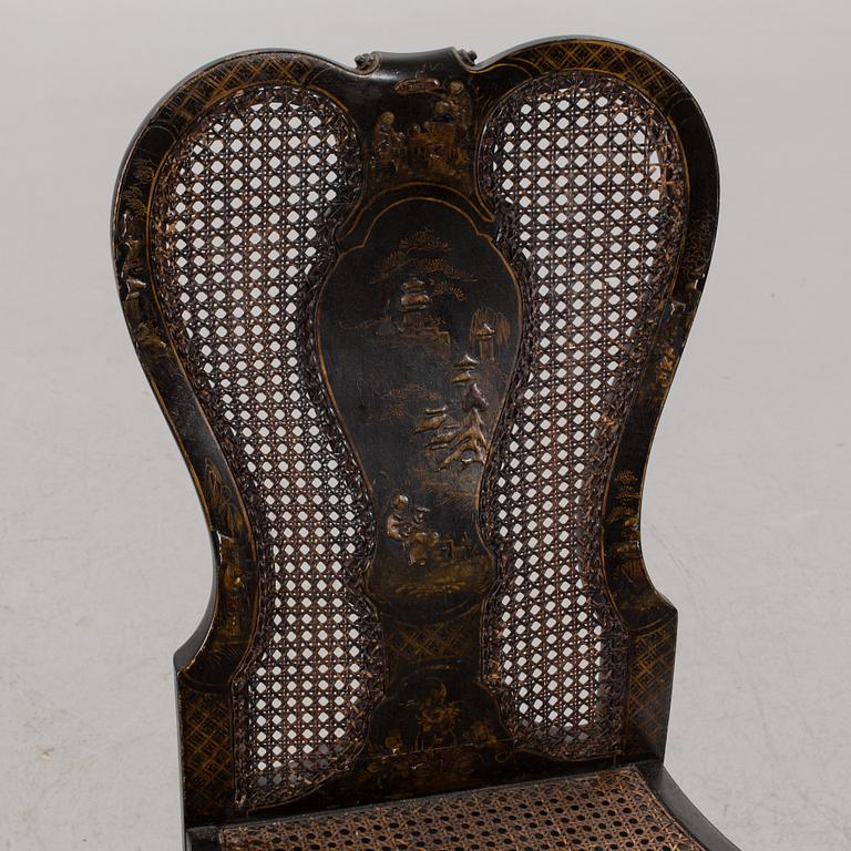 A ROCOCO STYLE CHAIR FROM CA 1900.