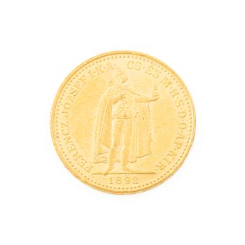 Guldmynt, Ungern, 20 Korona, 1892.