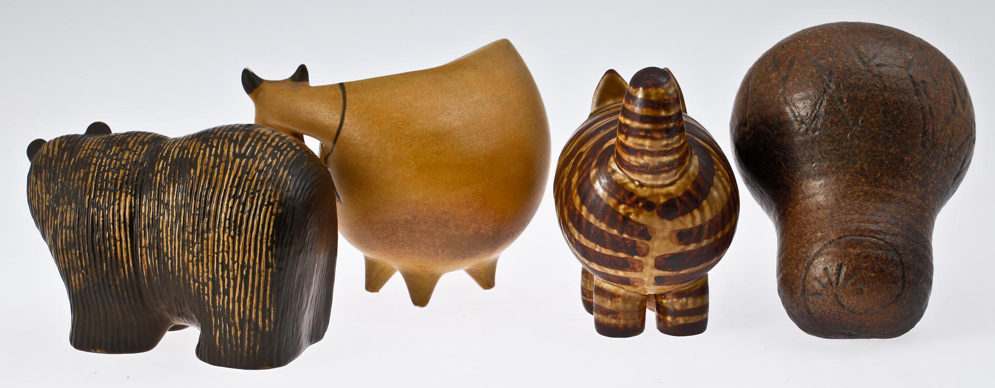 FIGURINER, 4 st, keramik, Lisa Larson Gustavsberg.