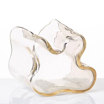 Alvar Aalto, a mould blown glass vase, part of the 'Eskimoerindens skinnbuxa' series, by Karhula, Finland 1930's.