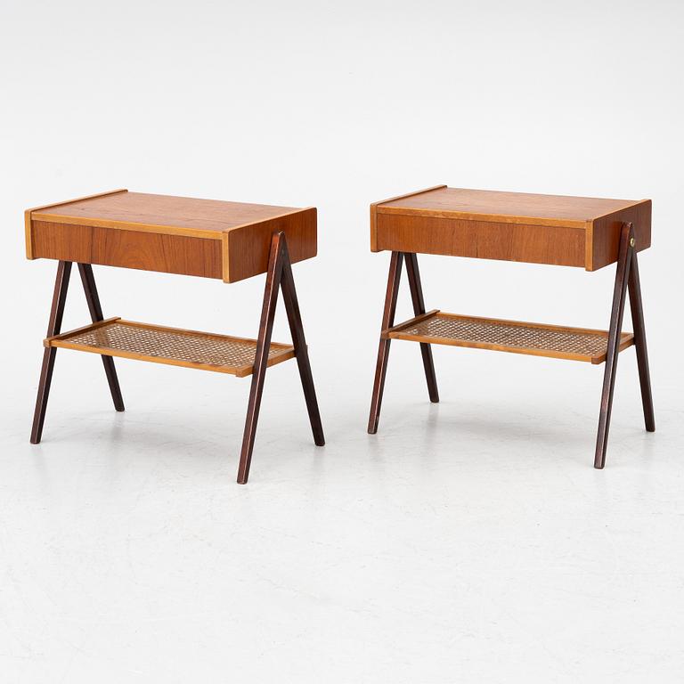 Pair of bedside tables, mid-20th century.