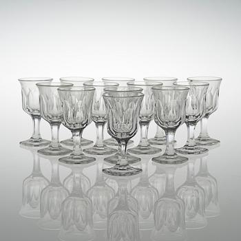 SET OF GLASSWARE, 46 pcs, turn of the 20th century.