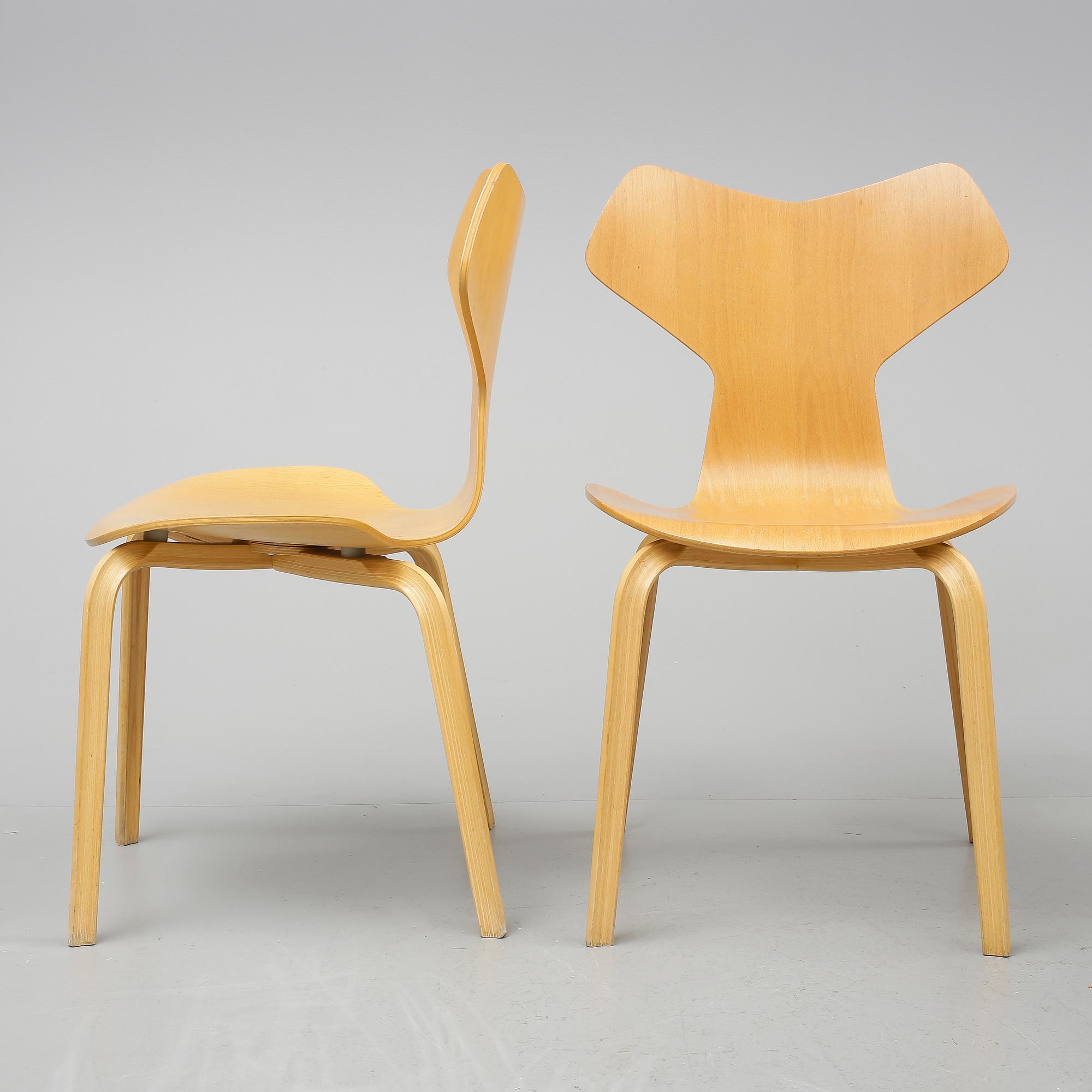 STOLAR, 4 st. "Grand Prix", Arne Jacobsen för Fritz Hansen, Danmark, 1991.