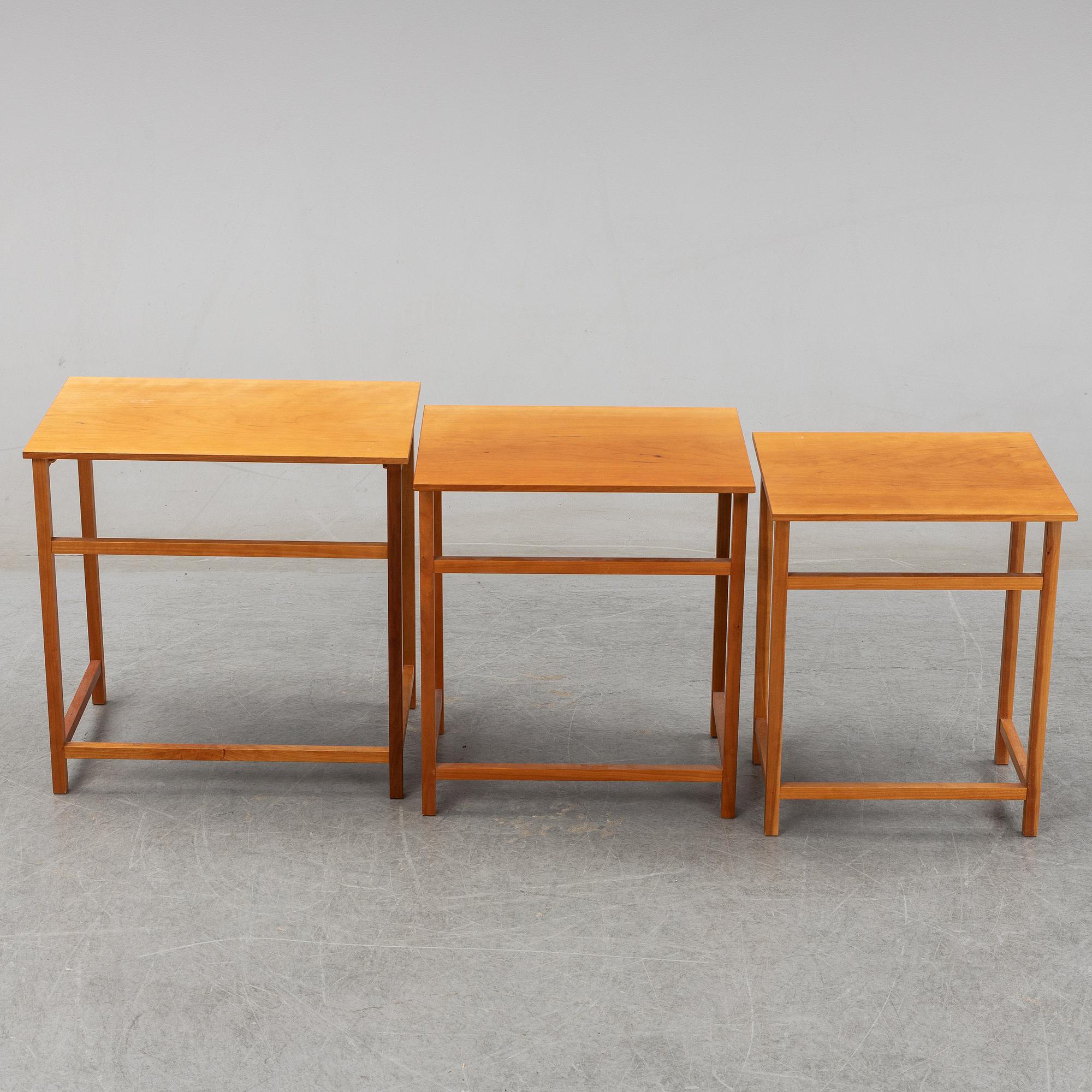 Josef Frank, a model 618 nesting table, post 1985.