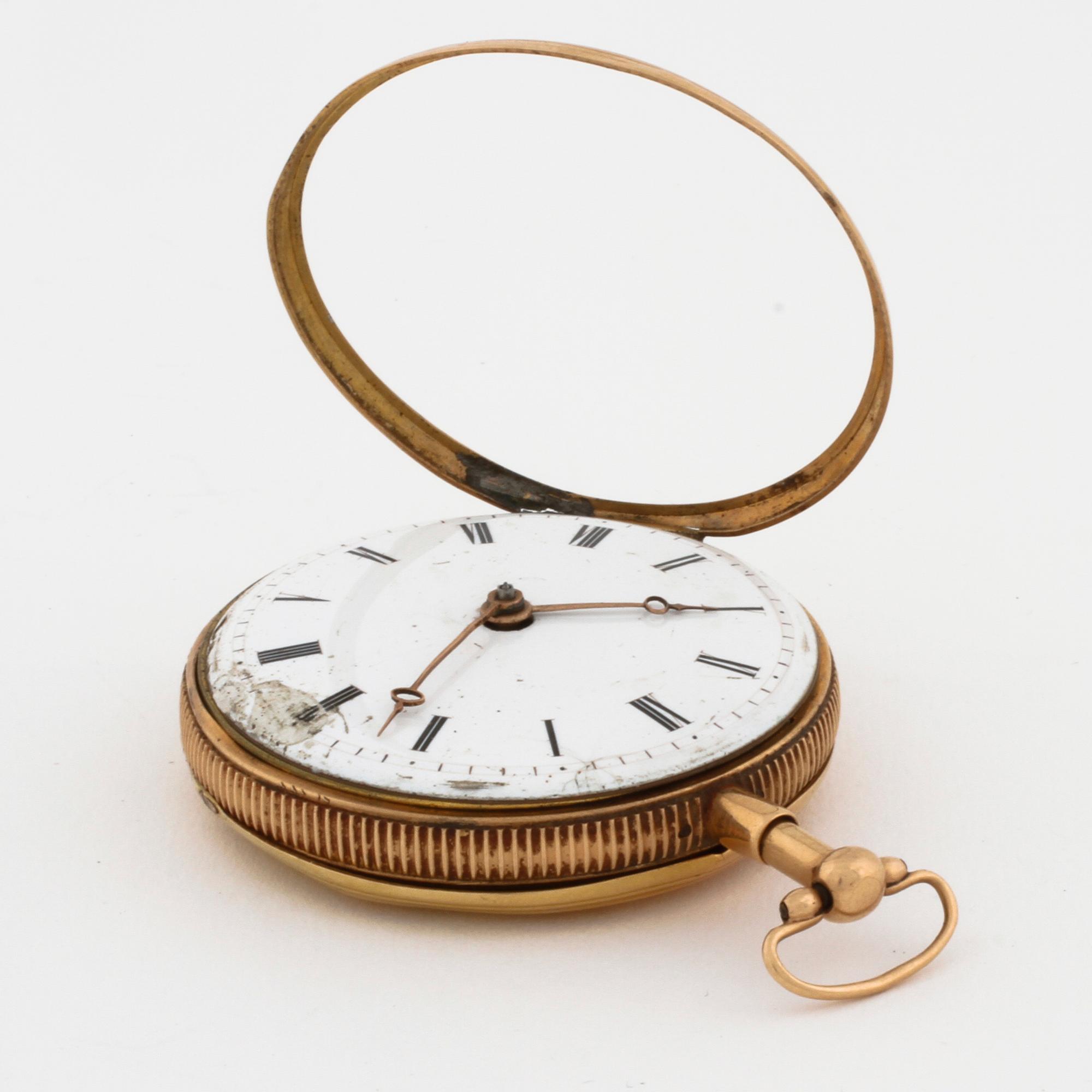 POCKET WATCH, case marked "FLB", inner case marked "Breguet à Paris", 53 mm.