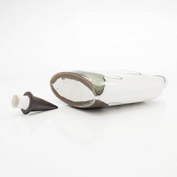 Inkeri Leivo, flaska med propp, porslin, signerad Inkeri Leivo Arabia.