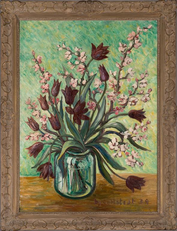 Birger Carlstedt, Still life with flowers.