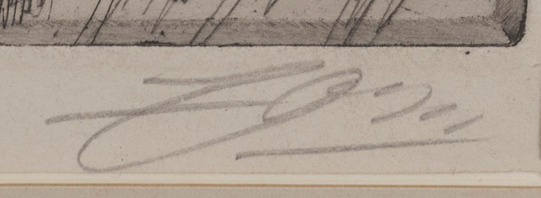 Anders Zorn, a signed etching from 1903.