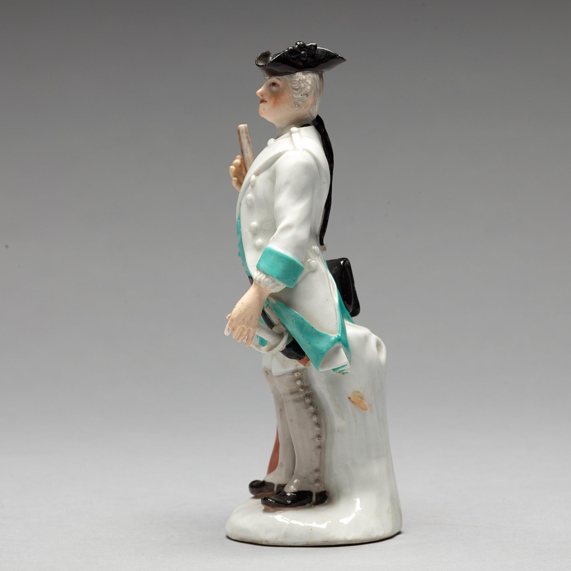 FIGURIN, porslin. Tyskland, 17/1800-tal. Omärkt.