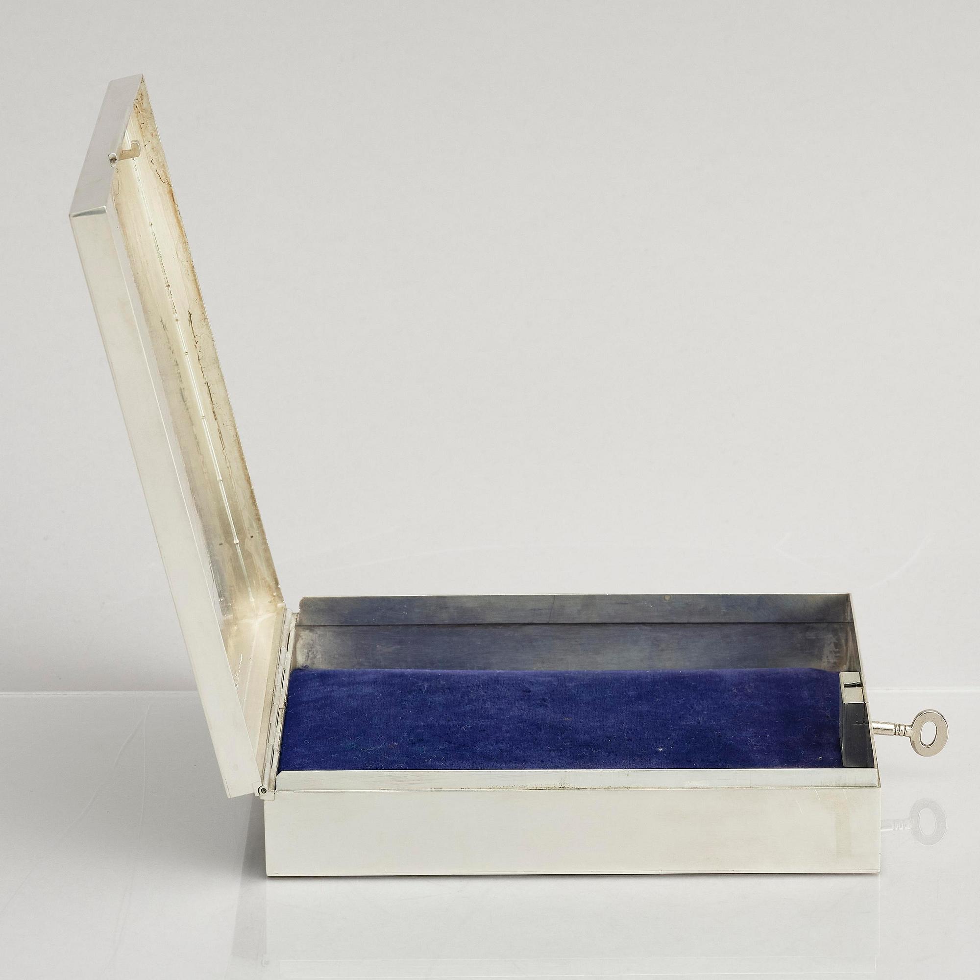 Wiwen Nilsson, a sterling silver jewellery box, 1945, Lund, Sweden.