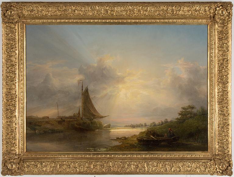 JOHAN CHRISTIAN BERGER, olja på duk, signerad JB och daterad 1842.