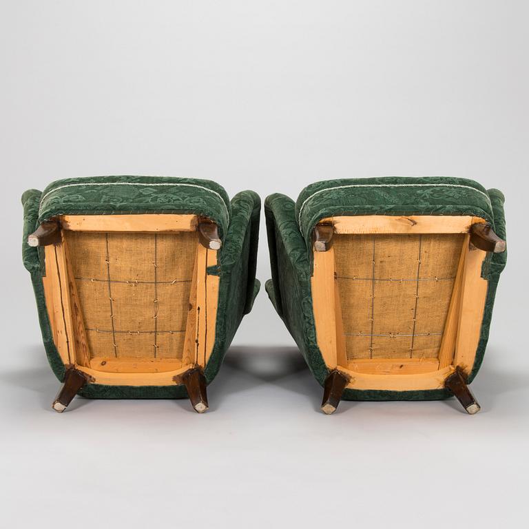 Ilmari Lappalainen, a pair of 1950's 'Laila' armchairs for Asko, Finland.