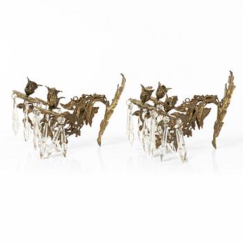 Wall lights a pair, late 19th century.