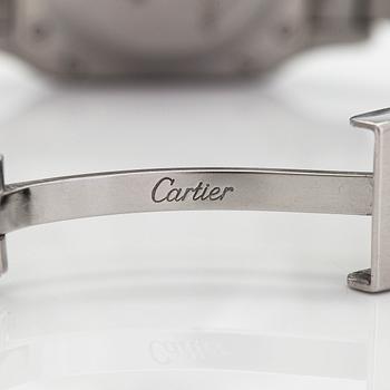 Cartier, Santos, wristwatch, 23.5 x 23.5 (34.5) mm.