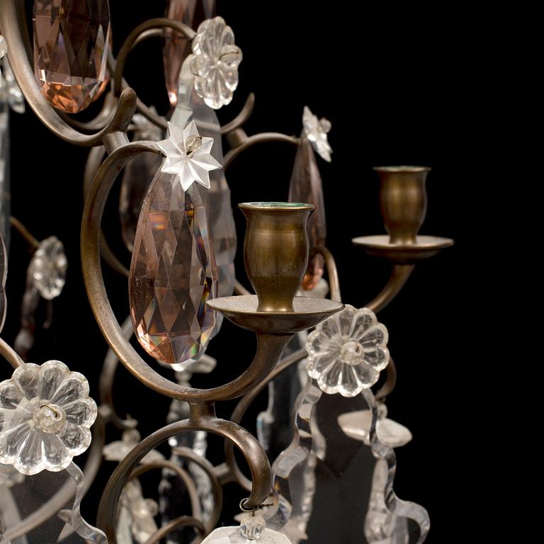 A rococo style chandelier, first half of the 20th century.