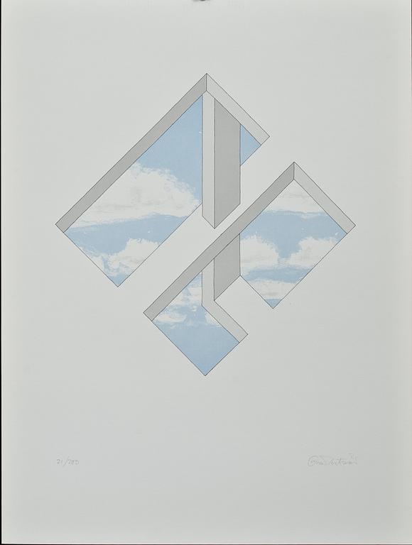 OSCAR REUTERSVÄRD, färglitografier, 2 st, signerade och numrerade 50 resp 71/200.