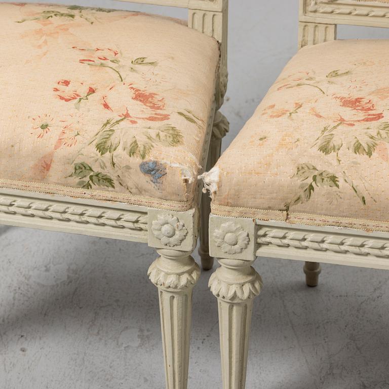 Chairs, a pair, Late Gustavian, circa 1800.
