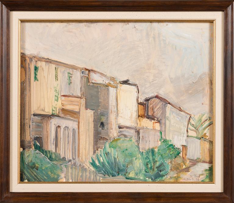 RABBE ENCKELL, oil on paper, signed and dated-29.