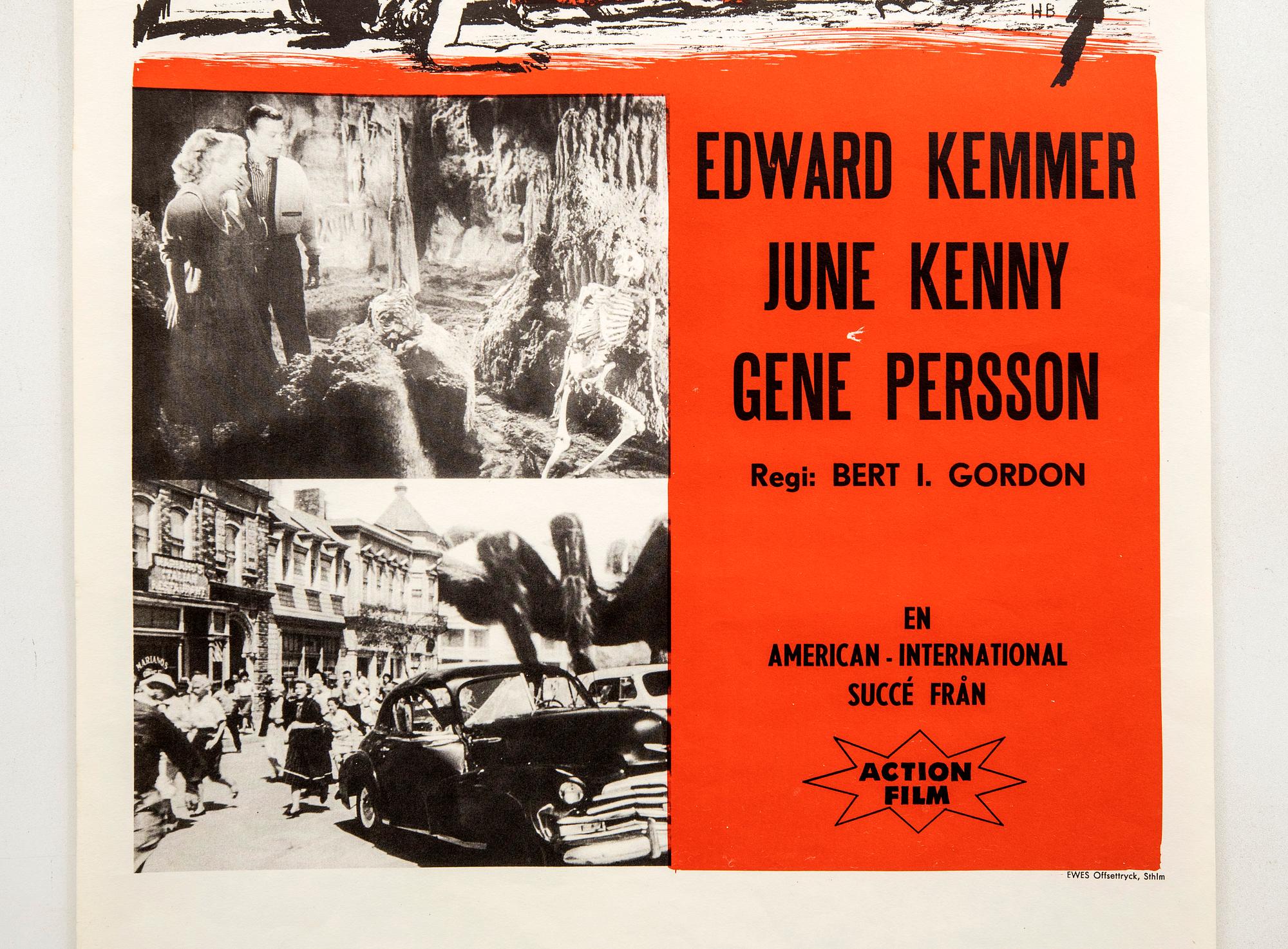 A 1958 Swedish film poster 'The Spider'.