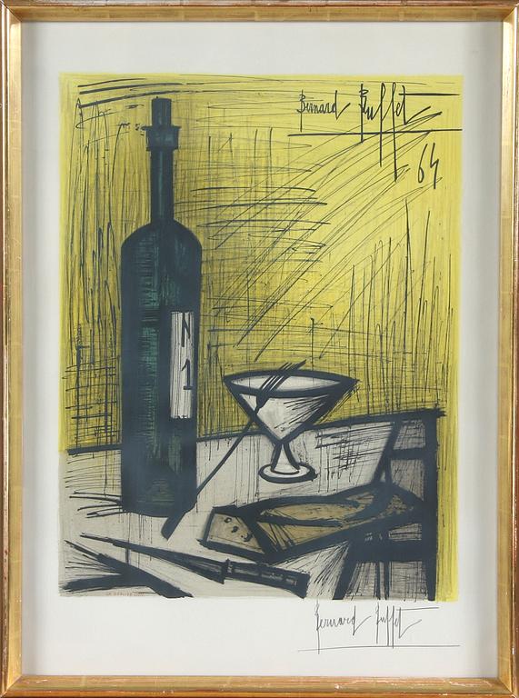 BERNARD BUFFET, färglitografi, sign samt dat 64.