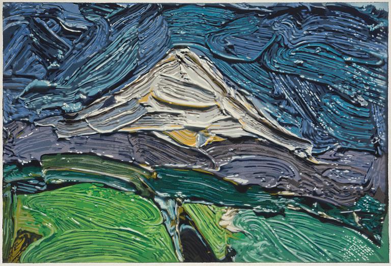 John Clem Clarke, "Abstract with subject 7 (Mt. Hood, Winter).