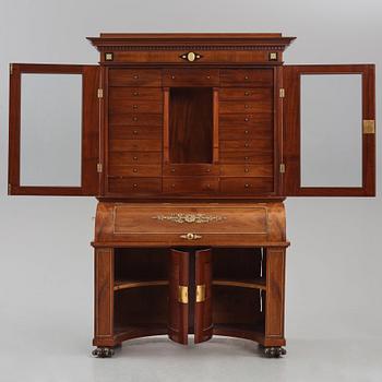 Writing cabinet,  by Johan Söderberg (instrument maker under the carpenter's guild in Stockholm 1803-1820) Empire,