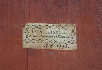 FÄLLBORD, Lars E Lindell, etikettsign, 1775.