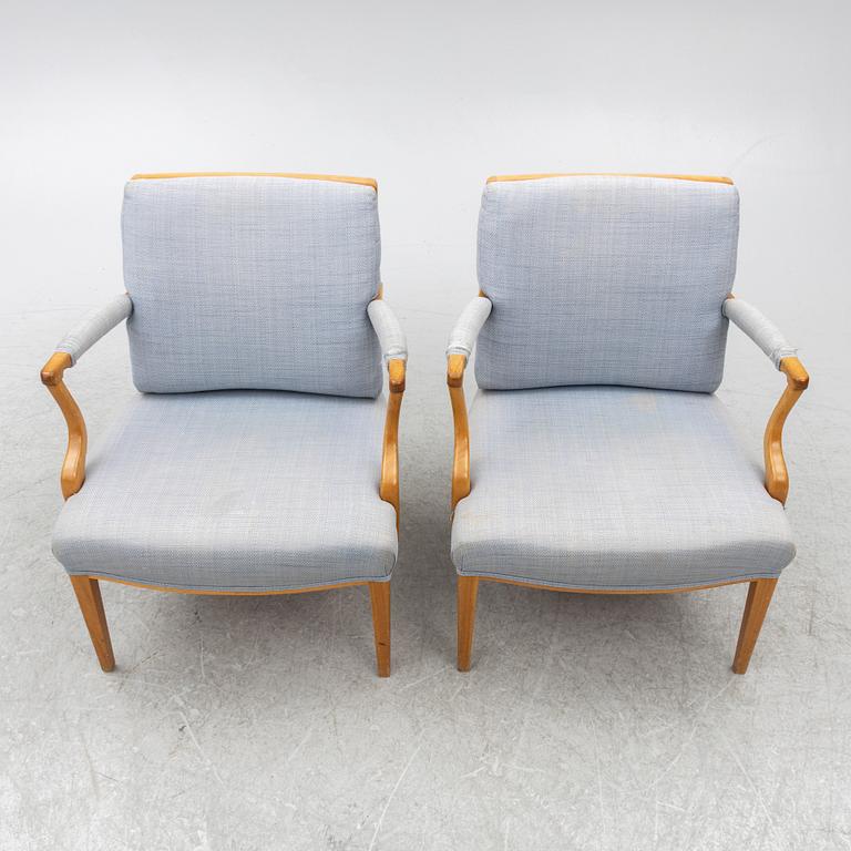 Josef Frank, armchairs, a pair, model 969, Svenskt Tenn.