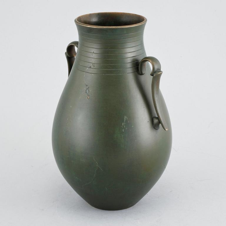 A bronze vase by Just Andersen for GAB, 1930s.