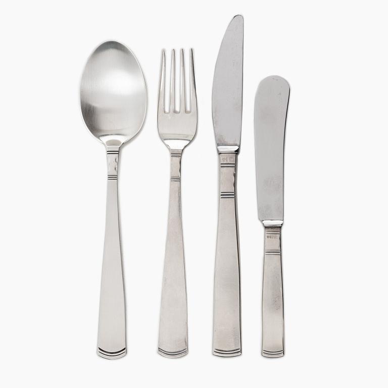 Jacob Ängman, bestickservis, silver, 38 delar, "Rosenholm", GAB, Stockholm & Eskilstuna, 1967-91.