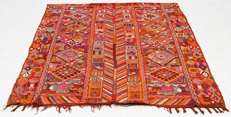 Embroidered textile, old, Marsh nomads, Iraq, approx. 260 x 180 cm.